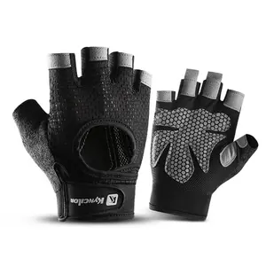 Wholesale Breathable Half-Finger Fitness Gloves Rolled Iron Wear-Resistant Protection with Shock Absorption for Outdoor Sports