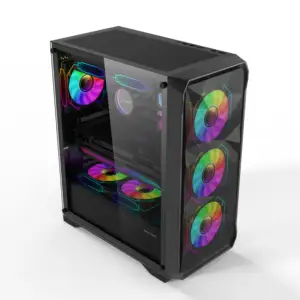 Hurricane Beast Pc Parts Desktop Glass Side Transparent 240 Water Cooled Game Console ATX Computer Case Pc Accessories
