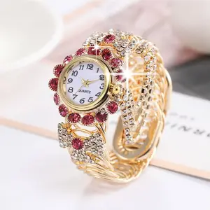 New Fashion Women's Watch Diamond Inlaid Digital Quartz Women Bracelet Watch Jewelry