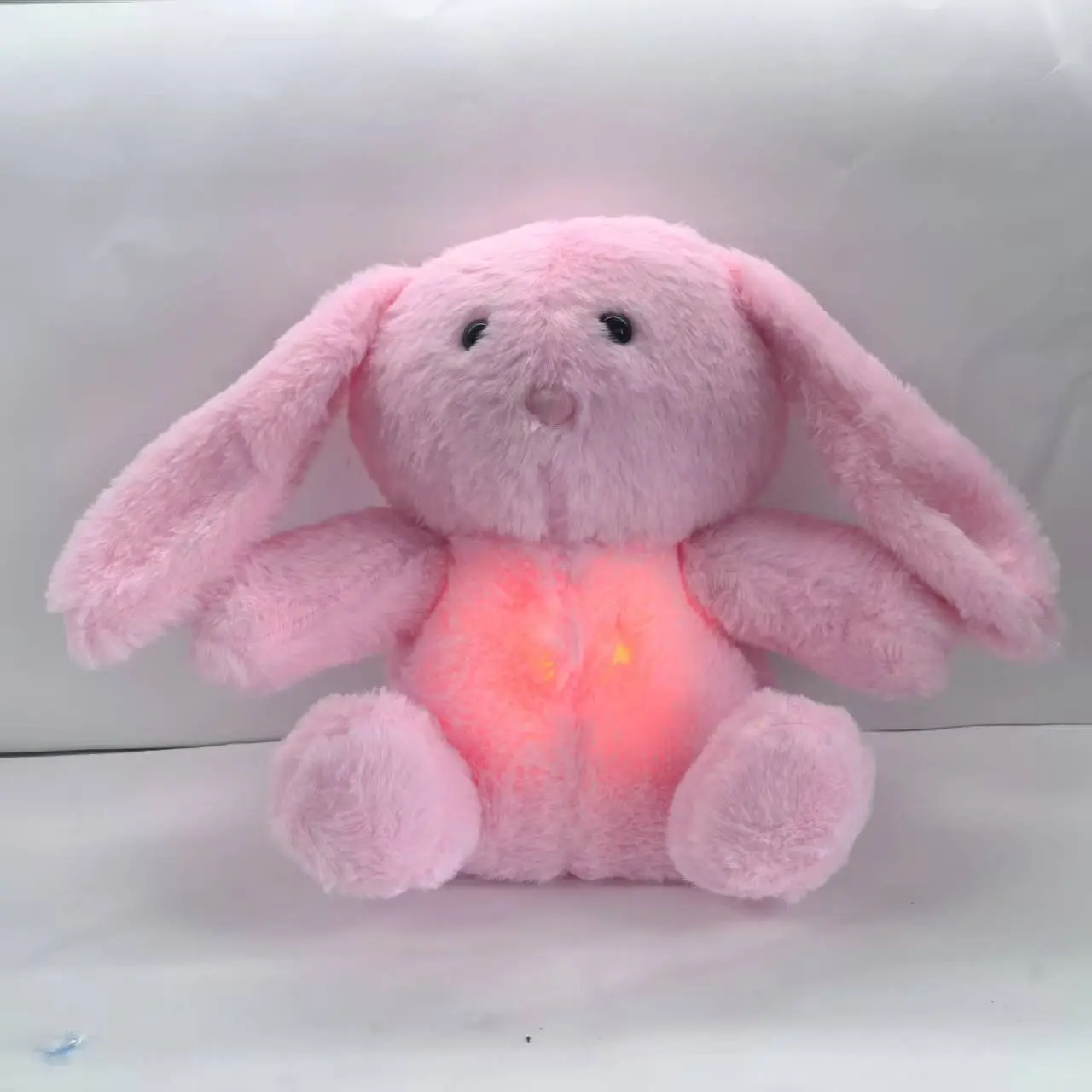 ขายร้อนสีชมพูการหายใจกระต่าย Plush ไฟฟ้าของเล่นสมจริงตุ๊กตาสัตว์ตุ๊กตาเด็กของขวัญวันเกิด Comfort ของเล่นที่กำหนดเองขายส่ง